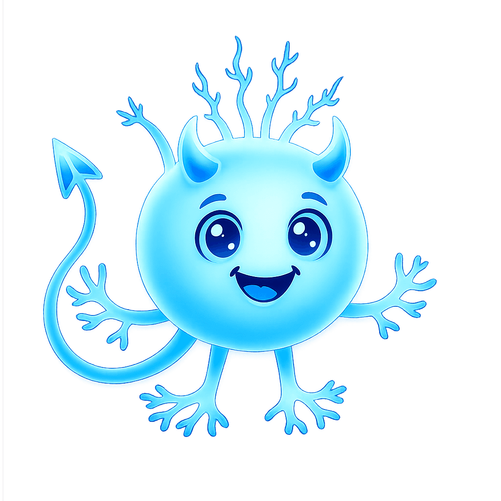 Koobdoo, mid-mischief - mascot for the q quiz orbit