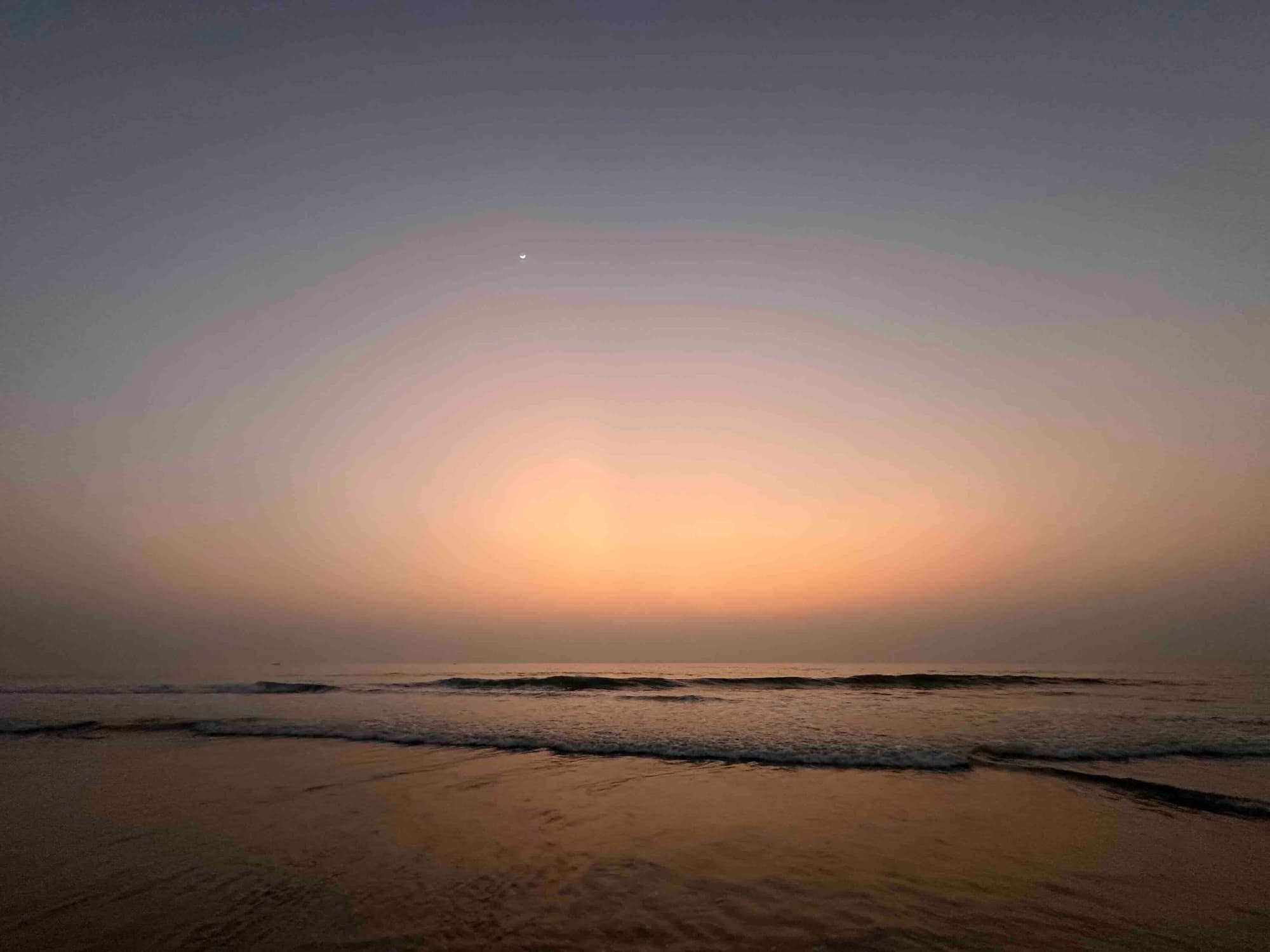 The final balance—sea, sky, moon, and the space between them